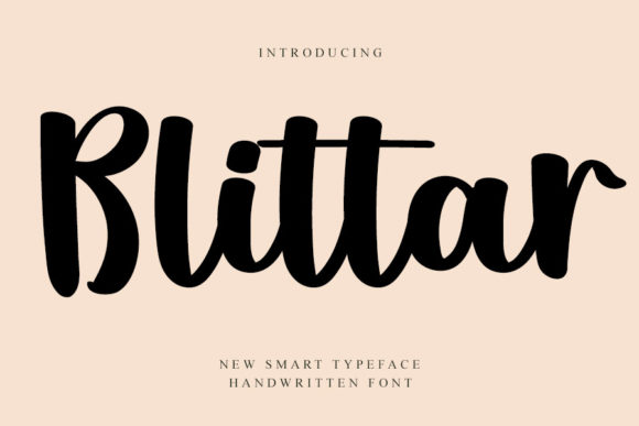 Blittar: A Script Font for Handmade Brands